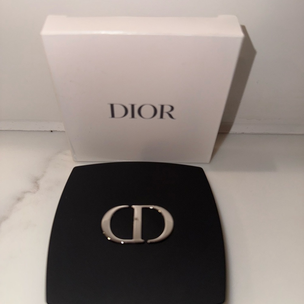 New Dior Black Compact with Silver Emblem
